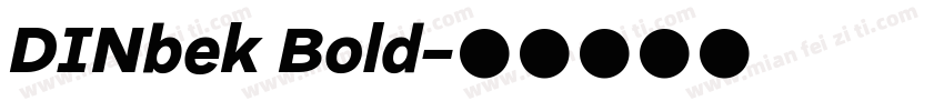 DINbek Bold字体转换